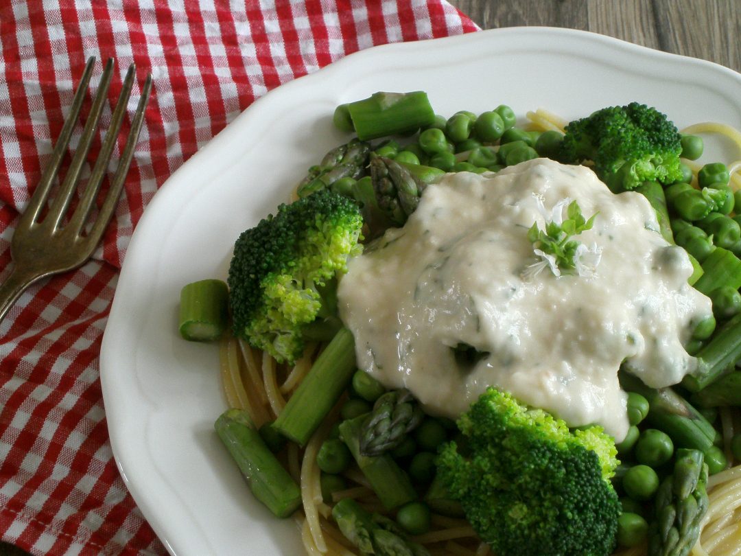 Rezepte - Nudeln & Gemüse - Mittagessen - Spaghetti - Bohnen - Brokkoli - Erbsen - vegan - glutenfrei - vollwertig