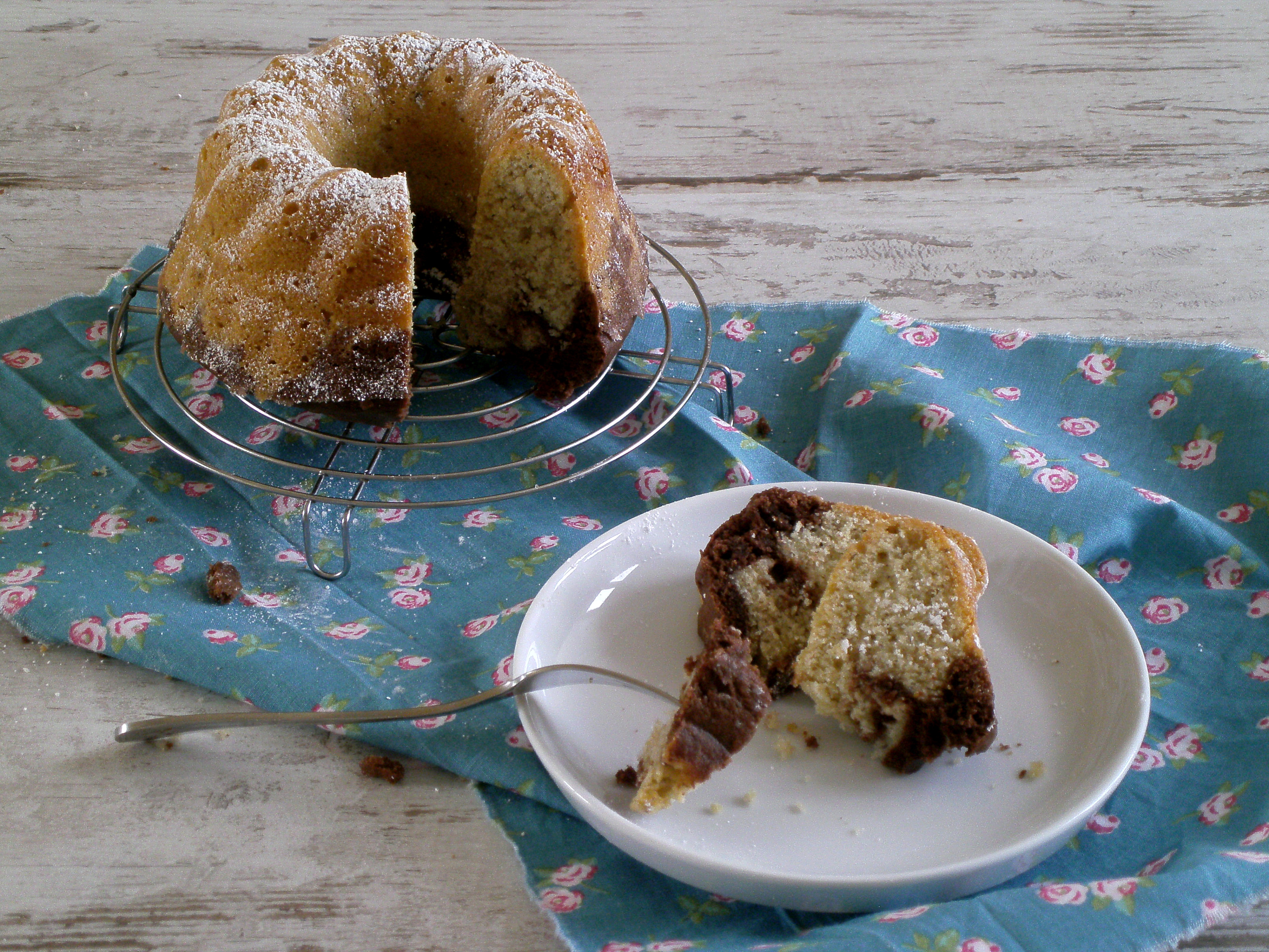 klassischer Marmorkuchen {weizenfrei} - meergruenes - Brot und Meer
